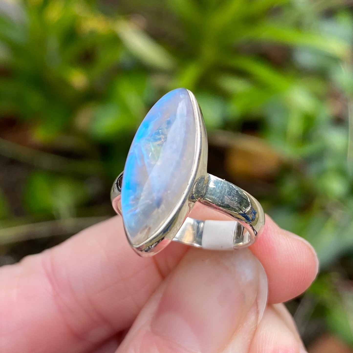 Rainbow Moonstone Ring, Size 6.5