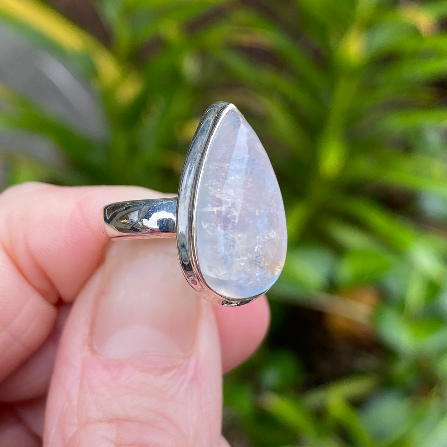 Rainbow Moonstone Ring, Size 6.5