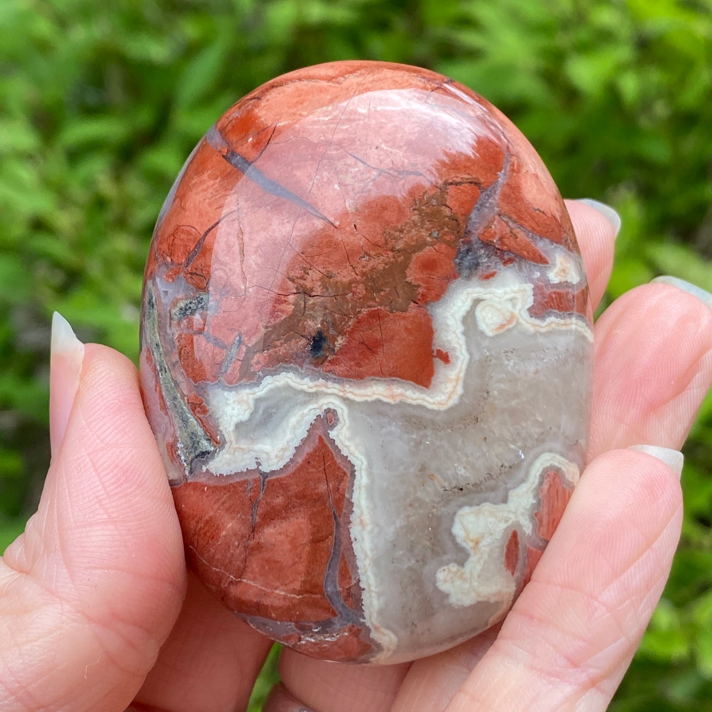 Red Jasper Palm Stone