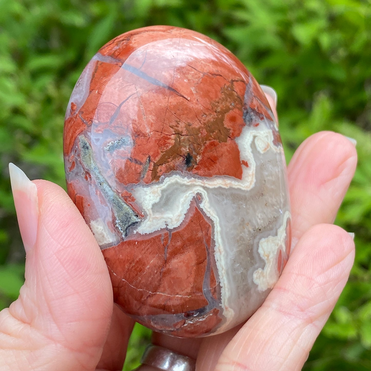 Red Jasper Palm Stone
