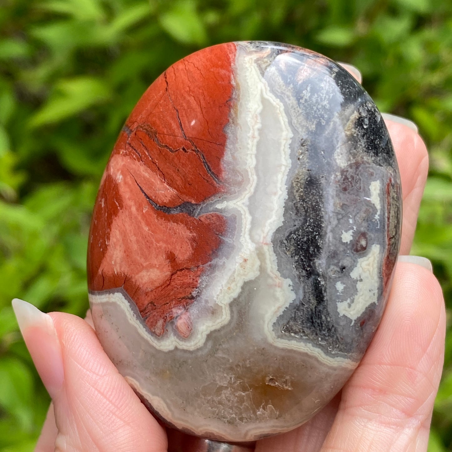 Red Jasper Palm Stone
