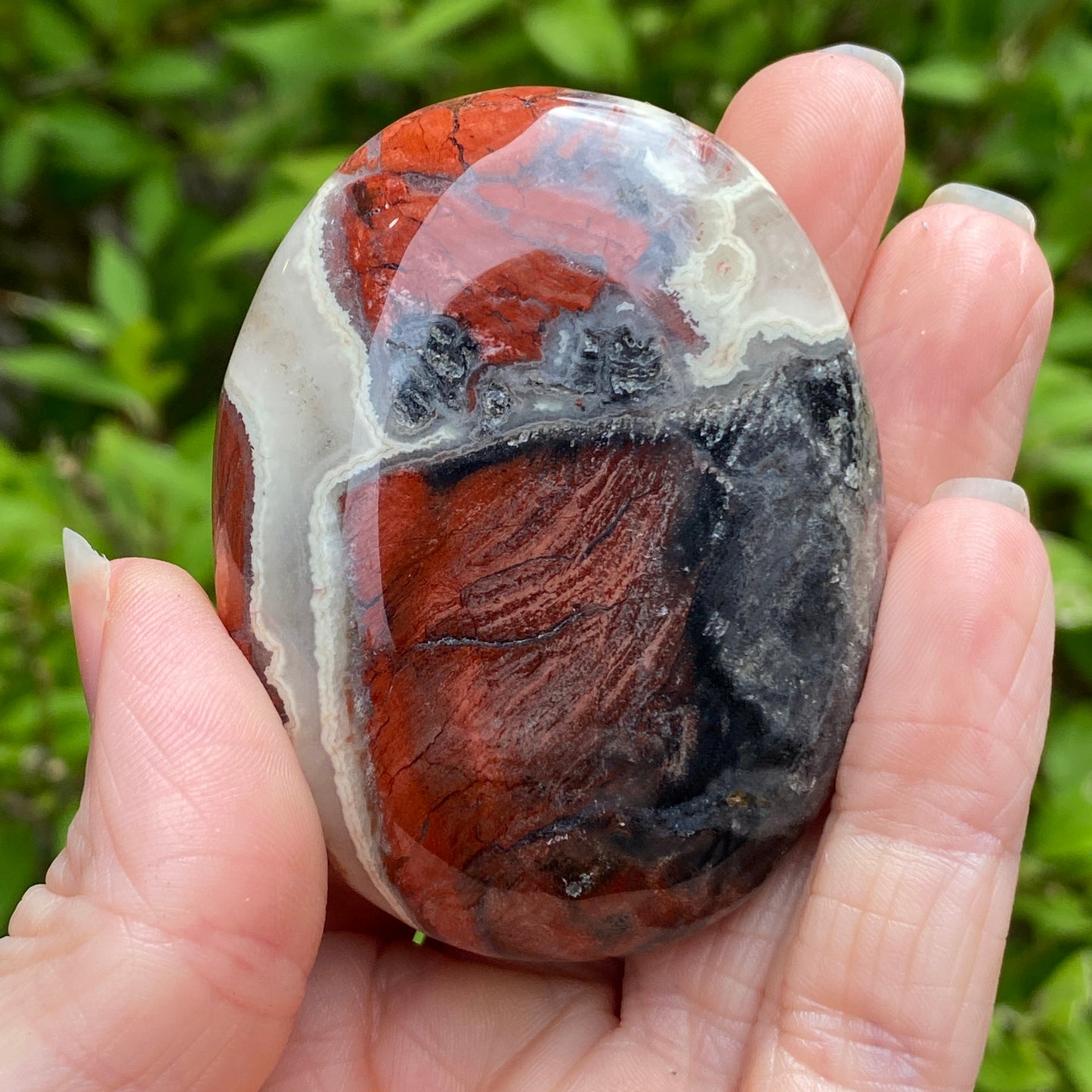 Red Jasper Palm Stone