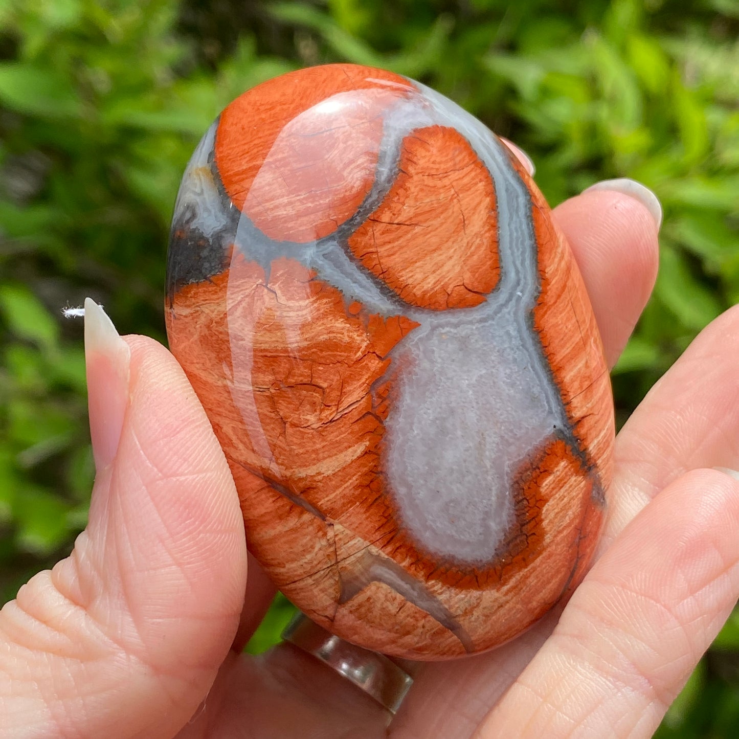 Red Jasper Palm Stone