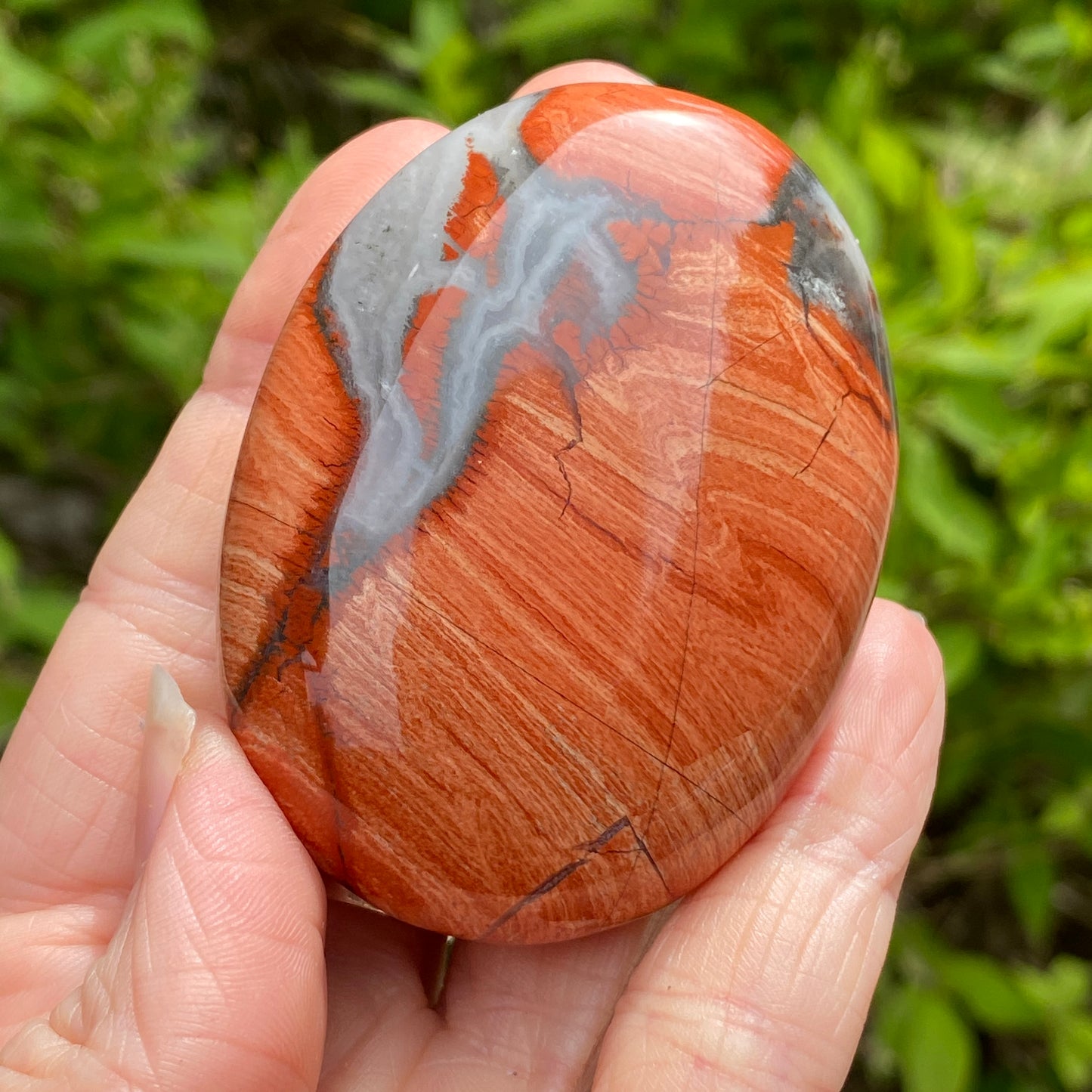Red Jasper Palm Stone