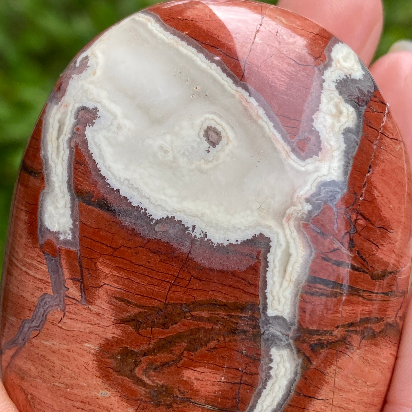 Red Jasper Palm Stone