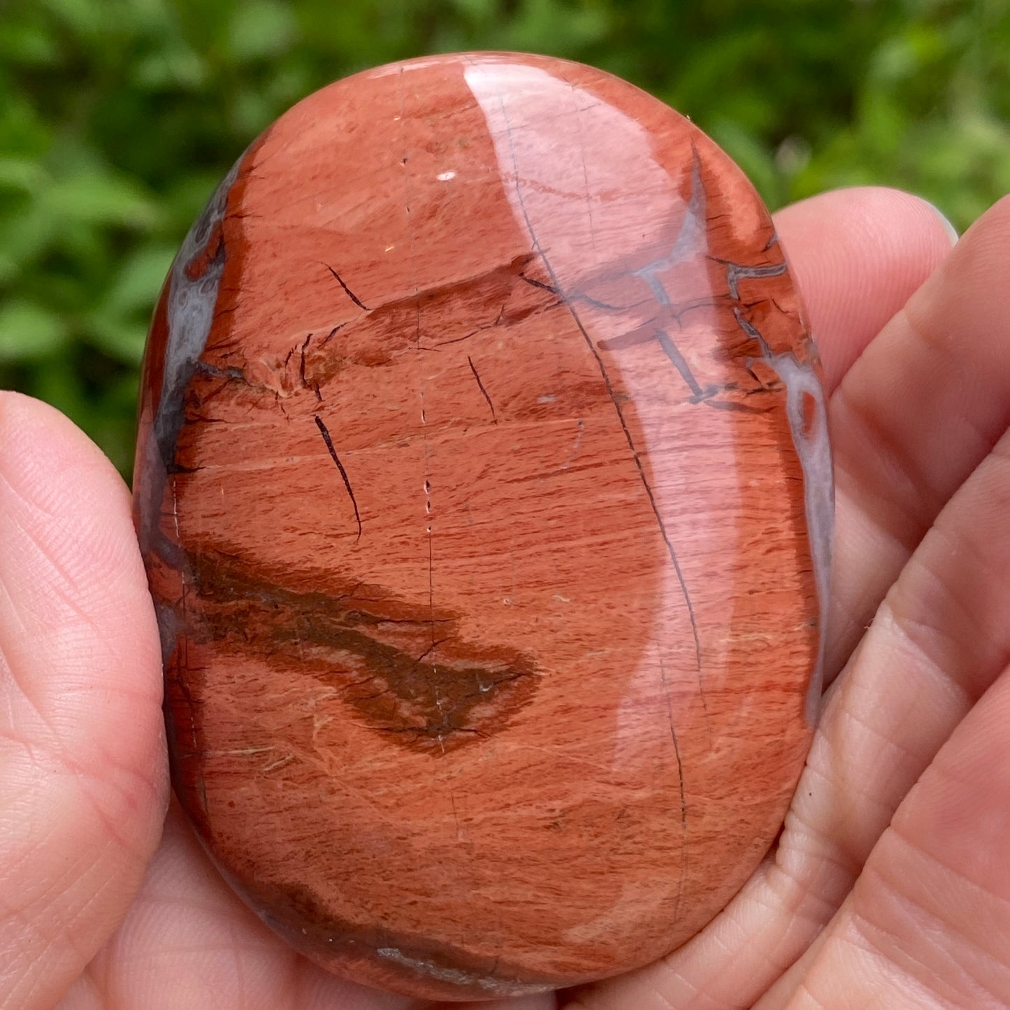 Red Jasper Palm Stone
