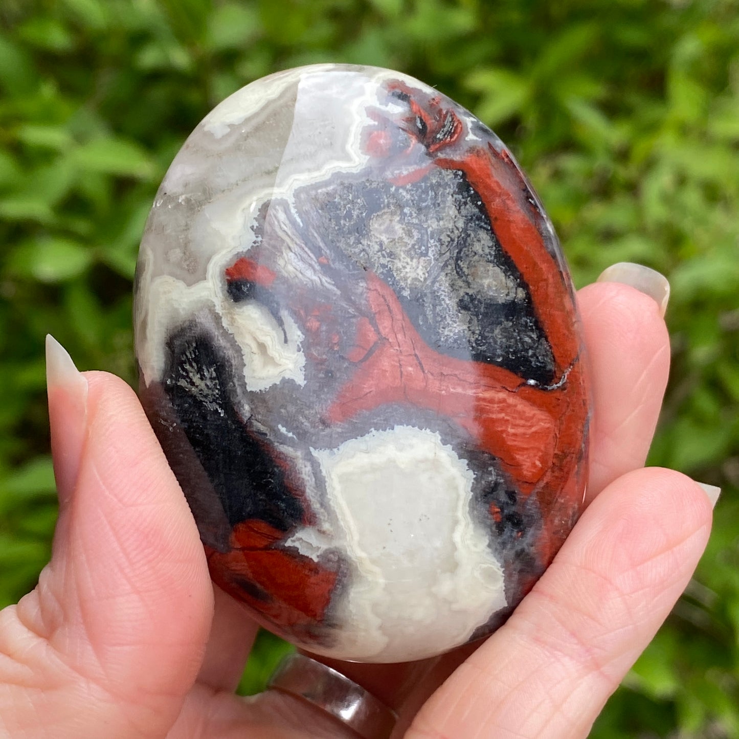 Red Jasper Palm Stone