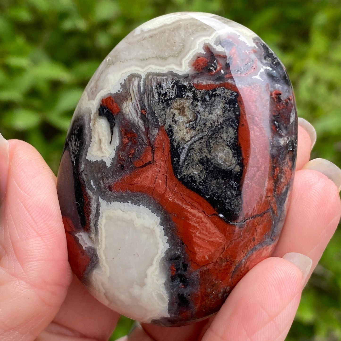 Red Jasper Palm Stone