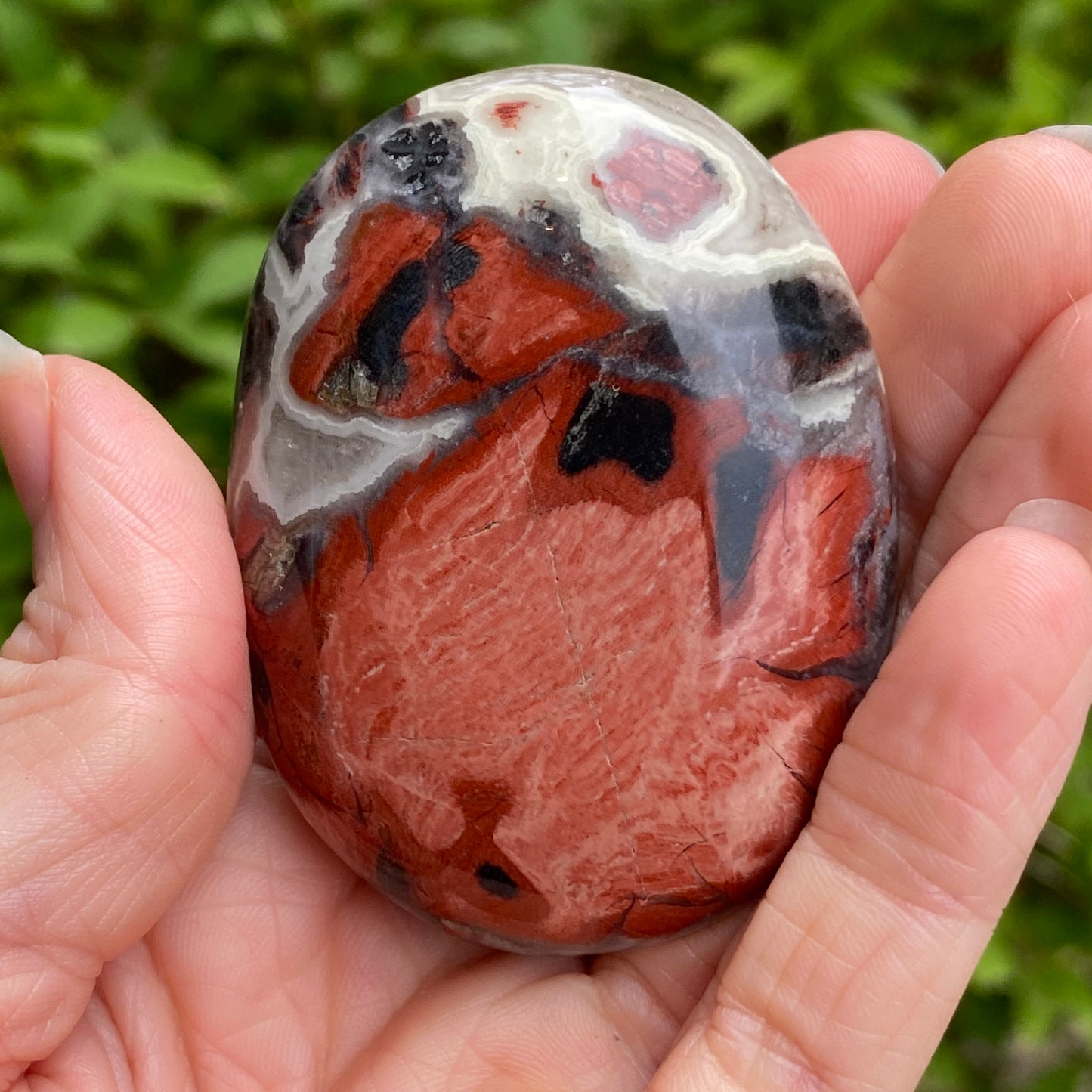 Red Jasper Palm Stone