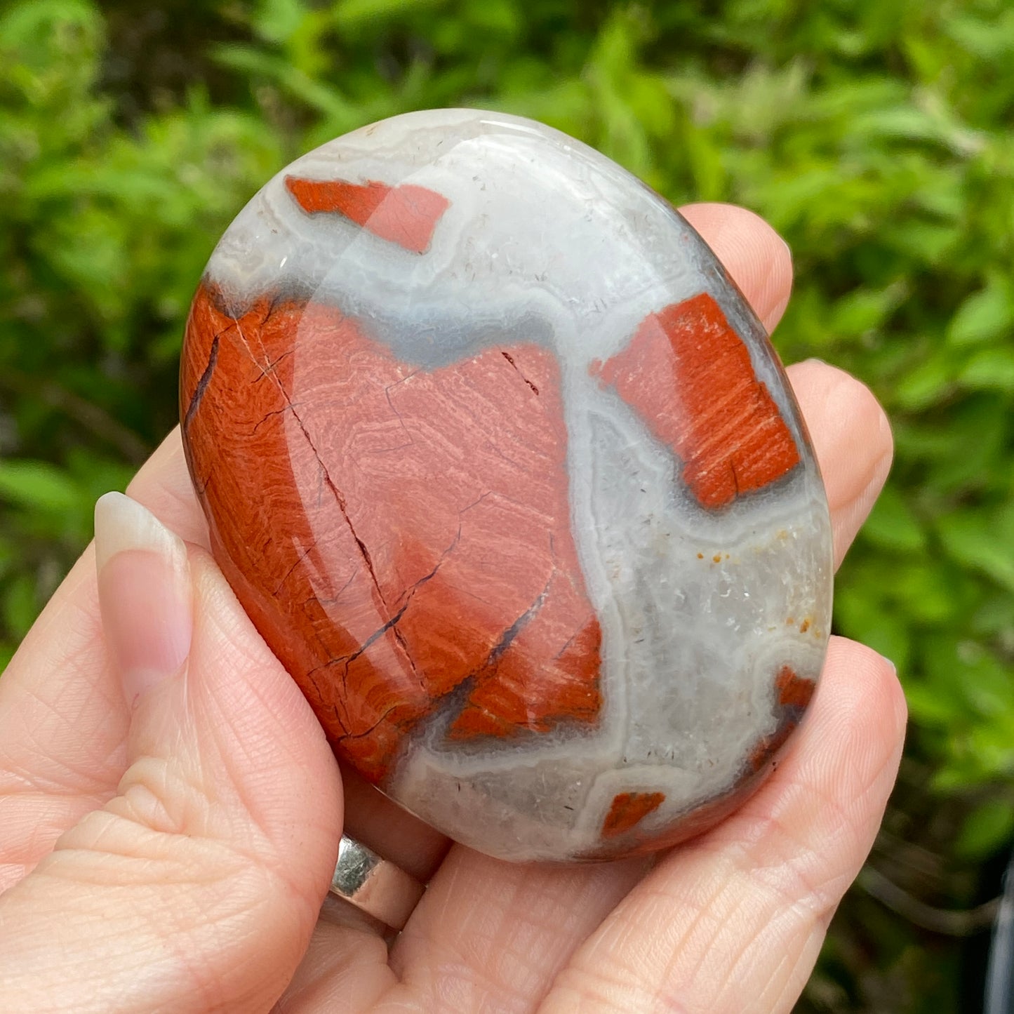 Red Jasper Palm Stone