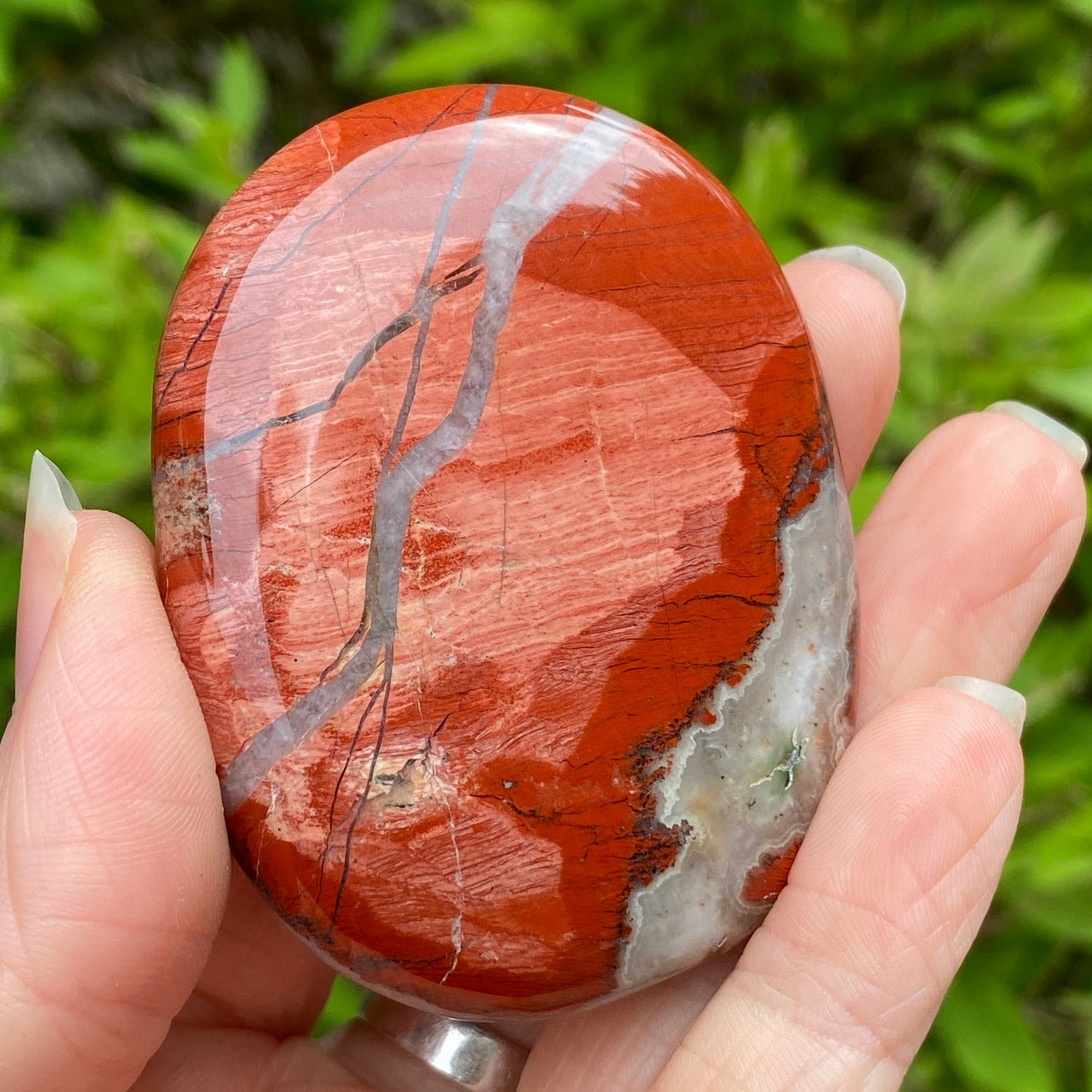 Red Jasper Palm Stone
