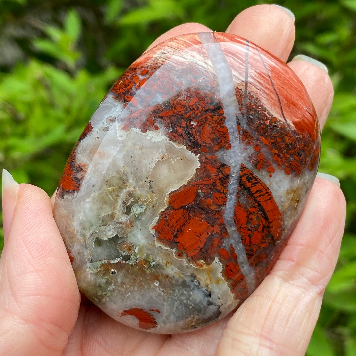 Red Jasper Palm Stone