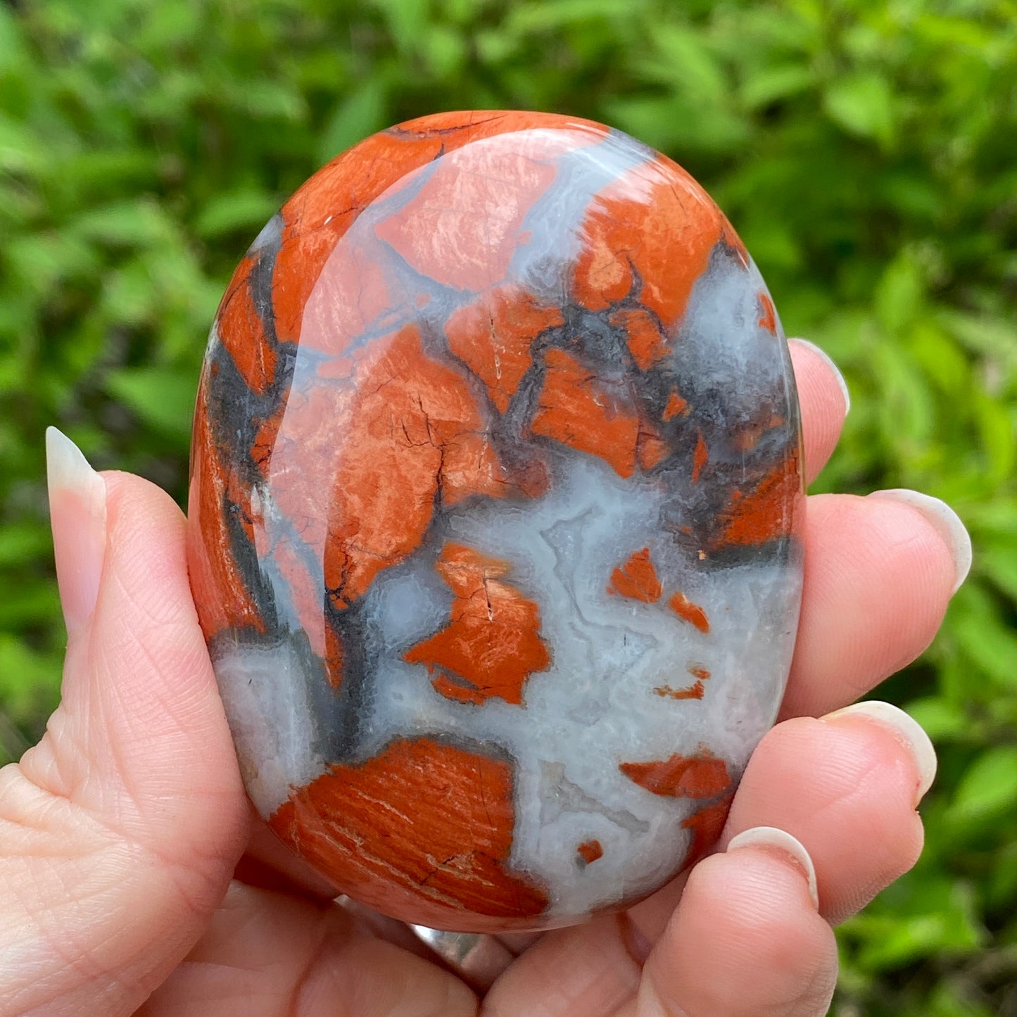 Red Jasper Palm Stone