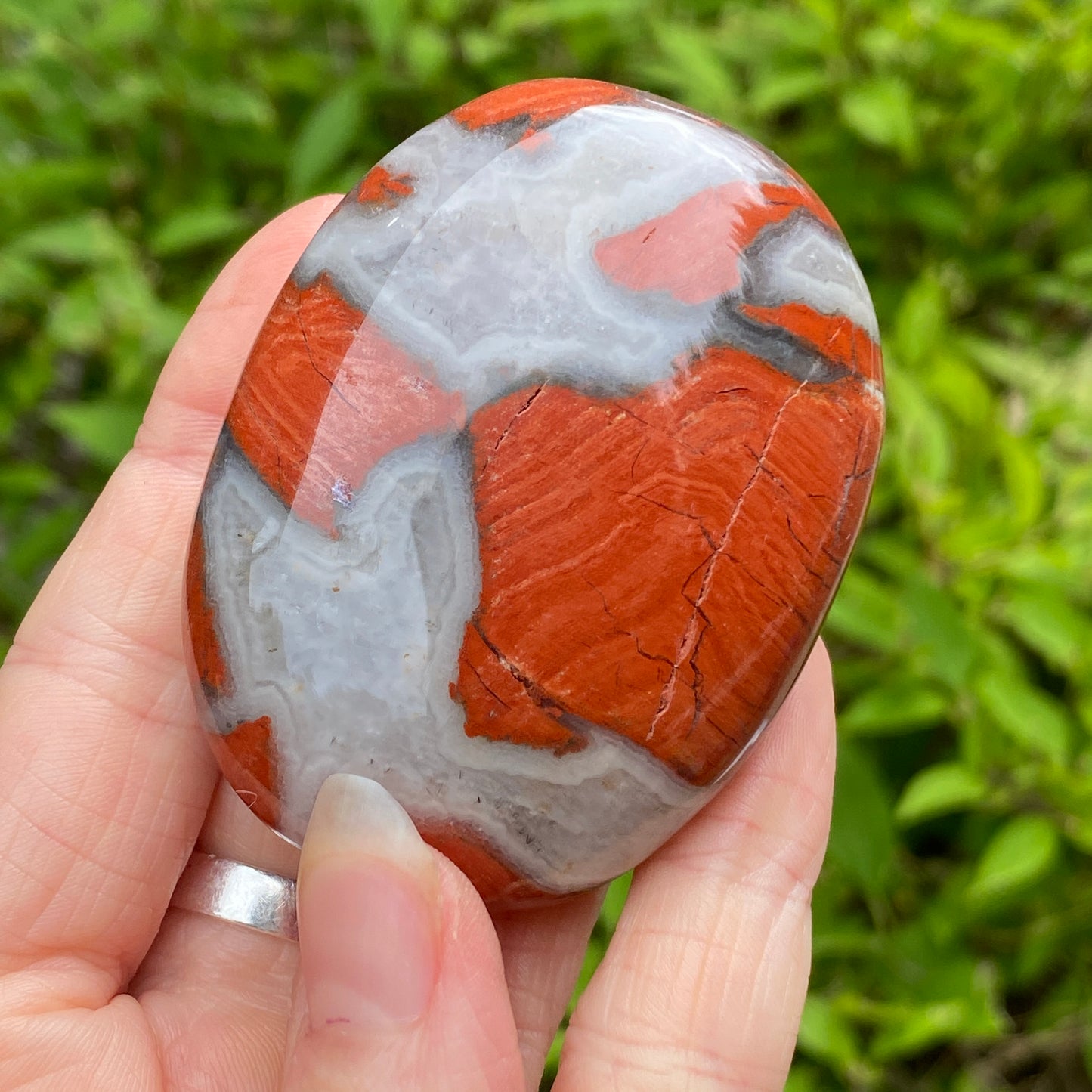 Red Jasper Palm Stone