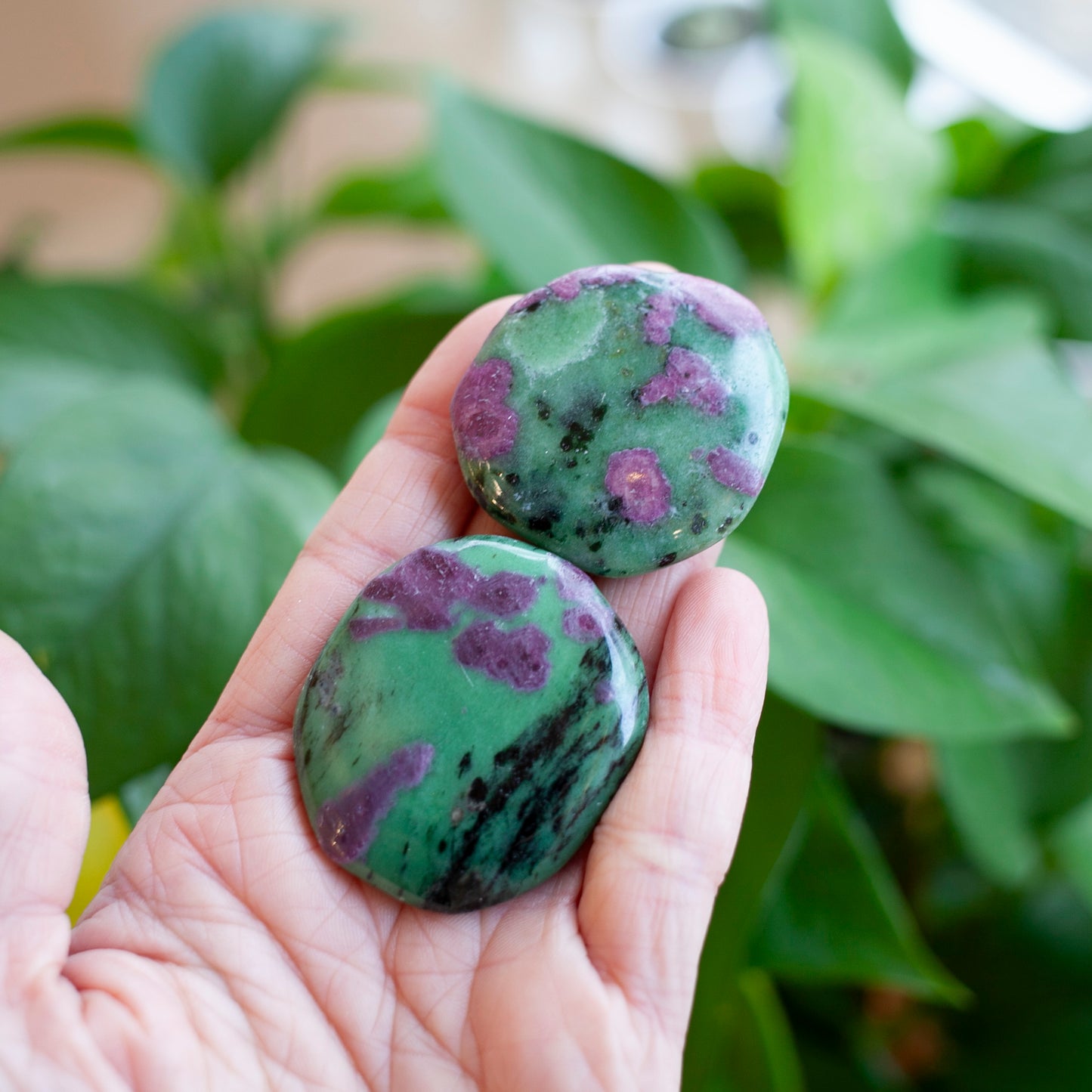 Ruby Zoisite Worry Stone