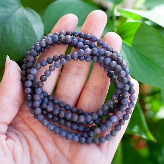 Faceted Natural Sapphire Bracelet, 4-5mm