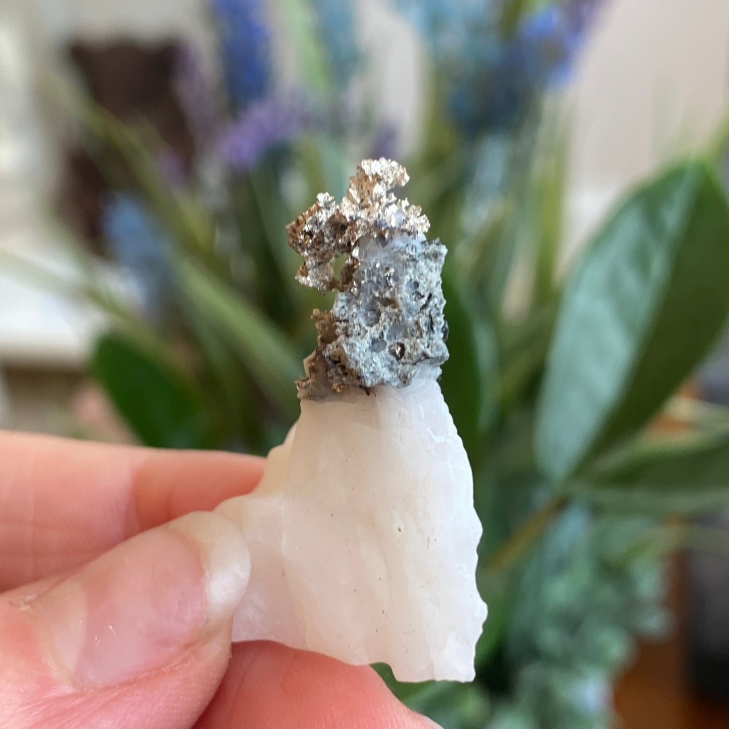 Native Silver on Calcite, Zgounder Morocco