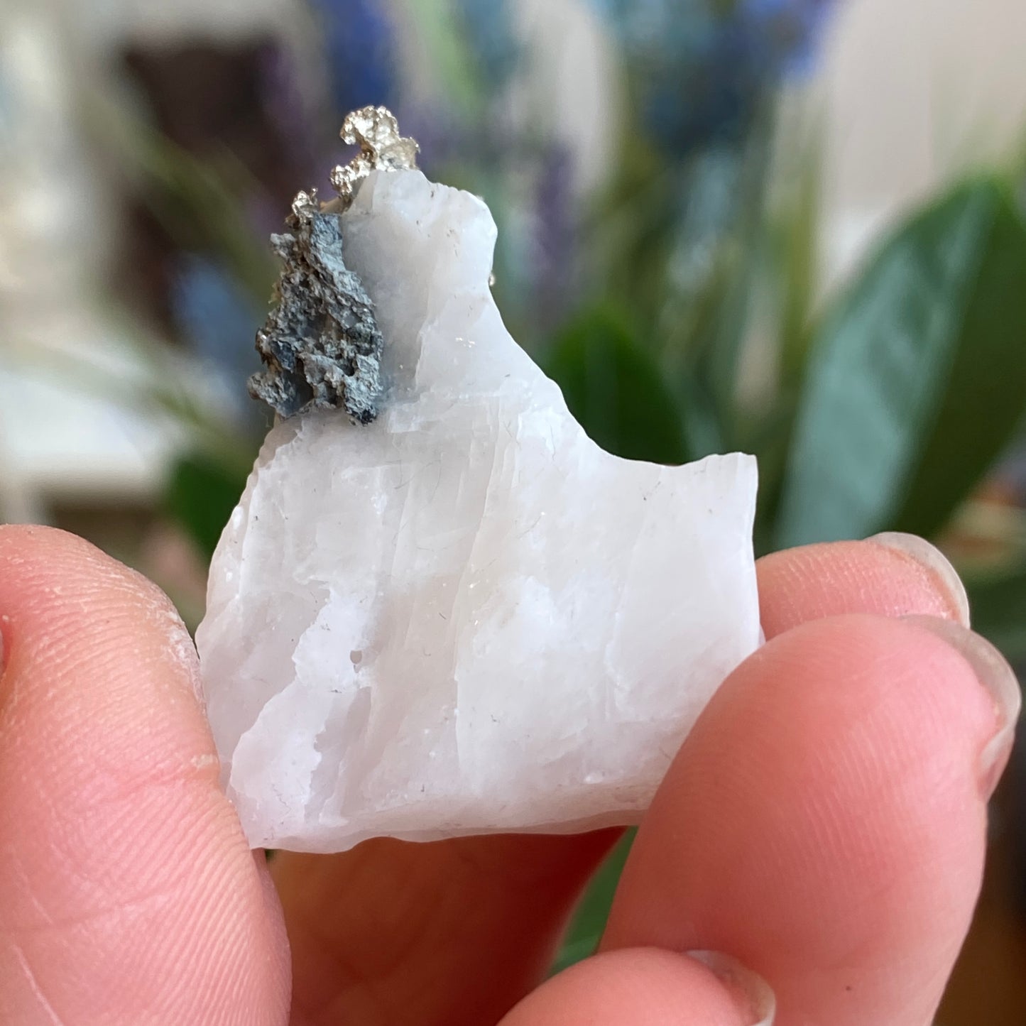 Native Silver on Calcite, Zgounder Morocco