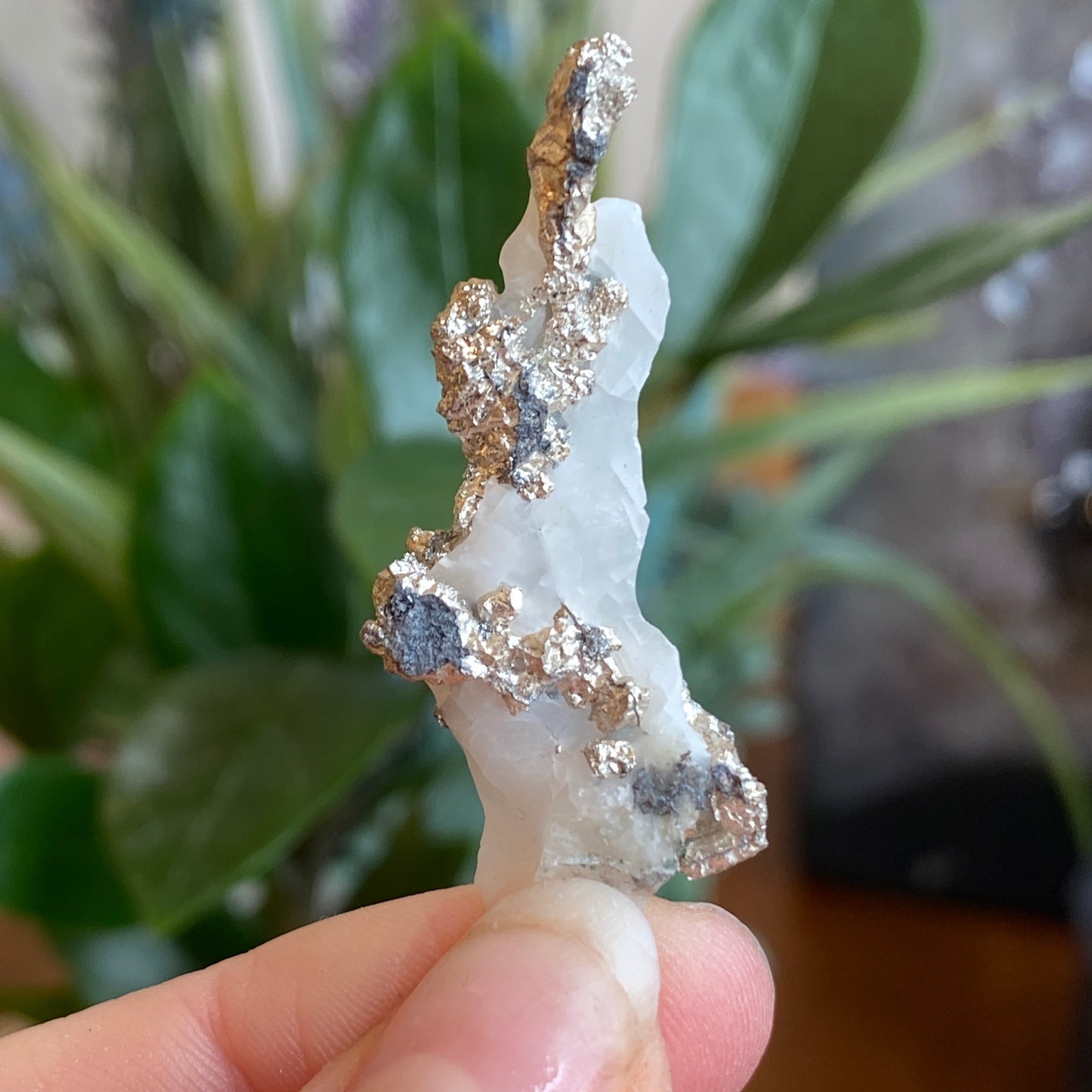 Native Silver on Calcite, Zgounder Morocco
