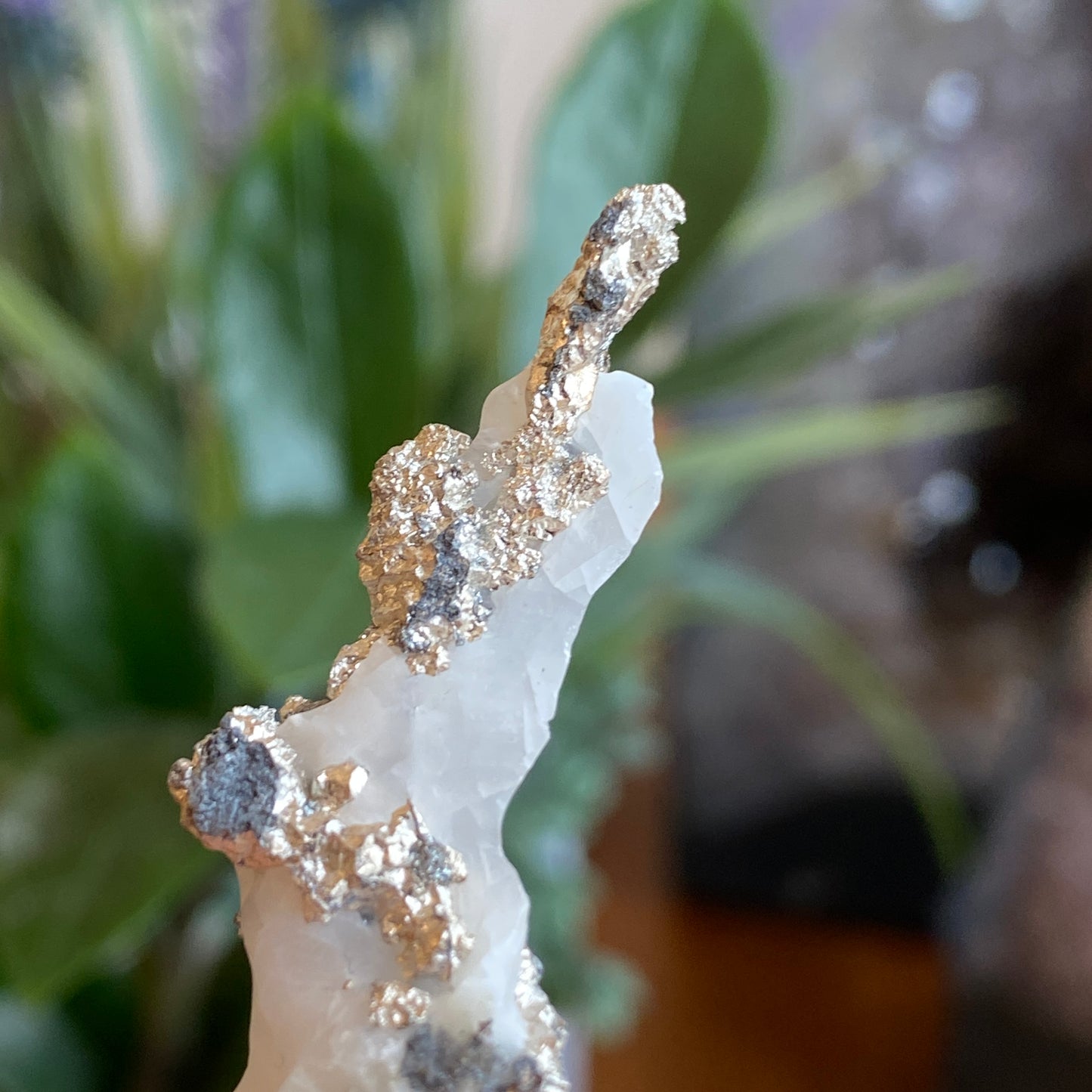 Native Silver on Calcite, Zgounder Morocco