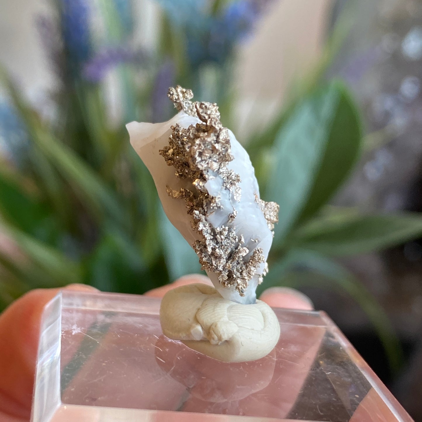 Native Silver on Calcite, Zgounder Morocco