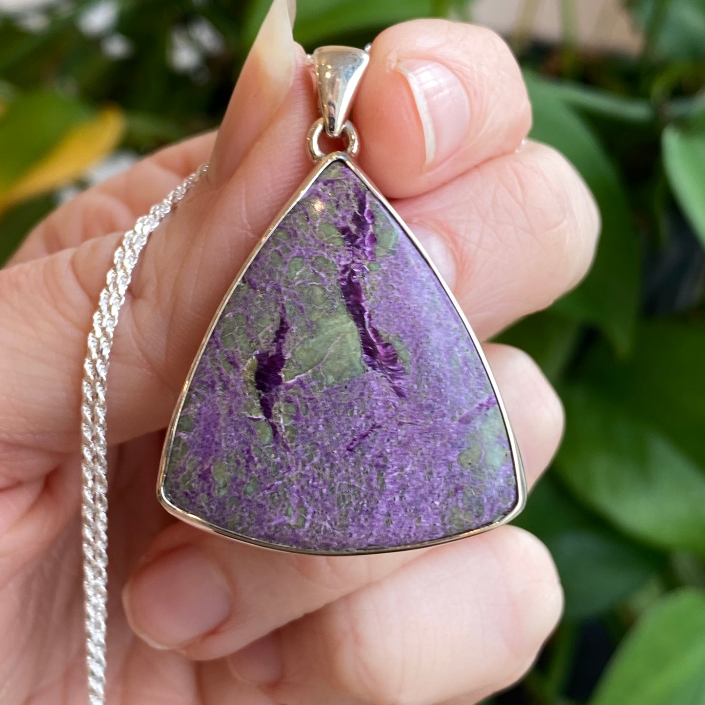 Stichtite Pendant, Sterling Silver