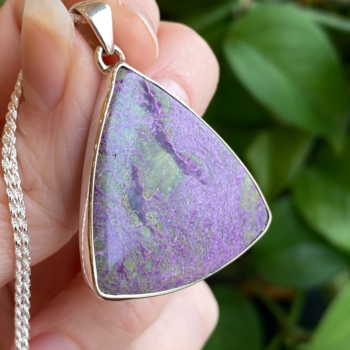 Stichtite Pendant, Sterling Silver