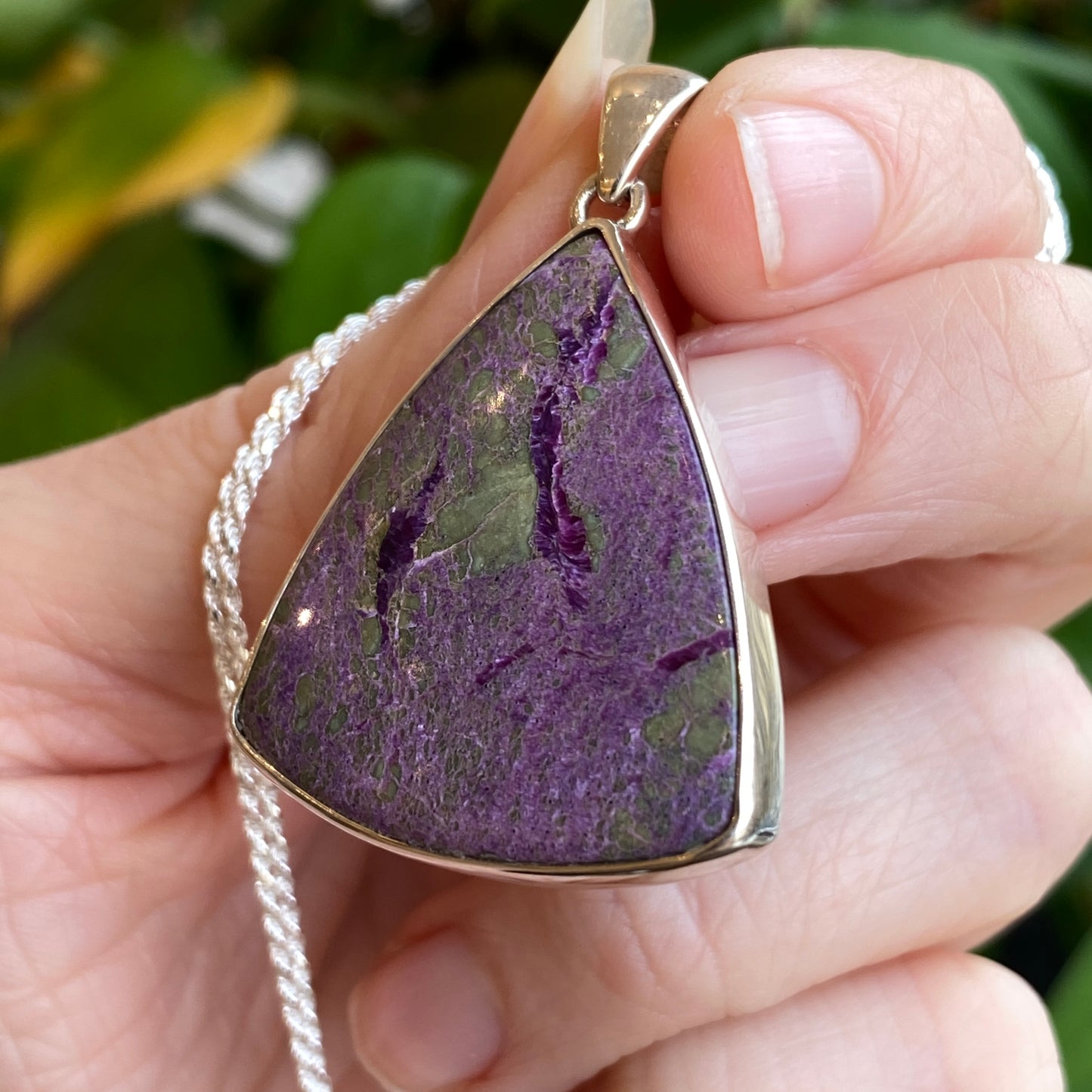 Stichtite Pendant, Sterling Silver