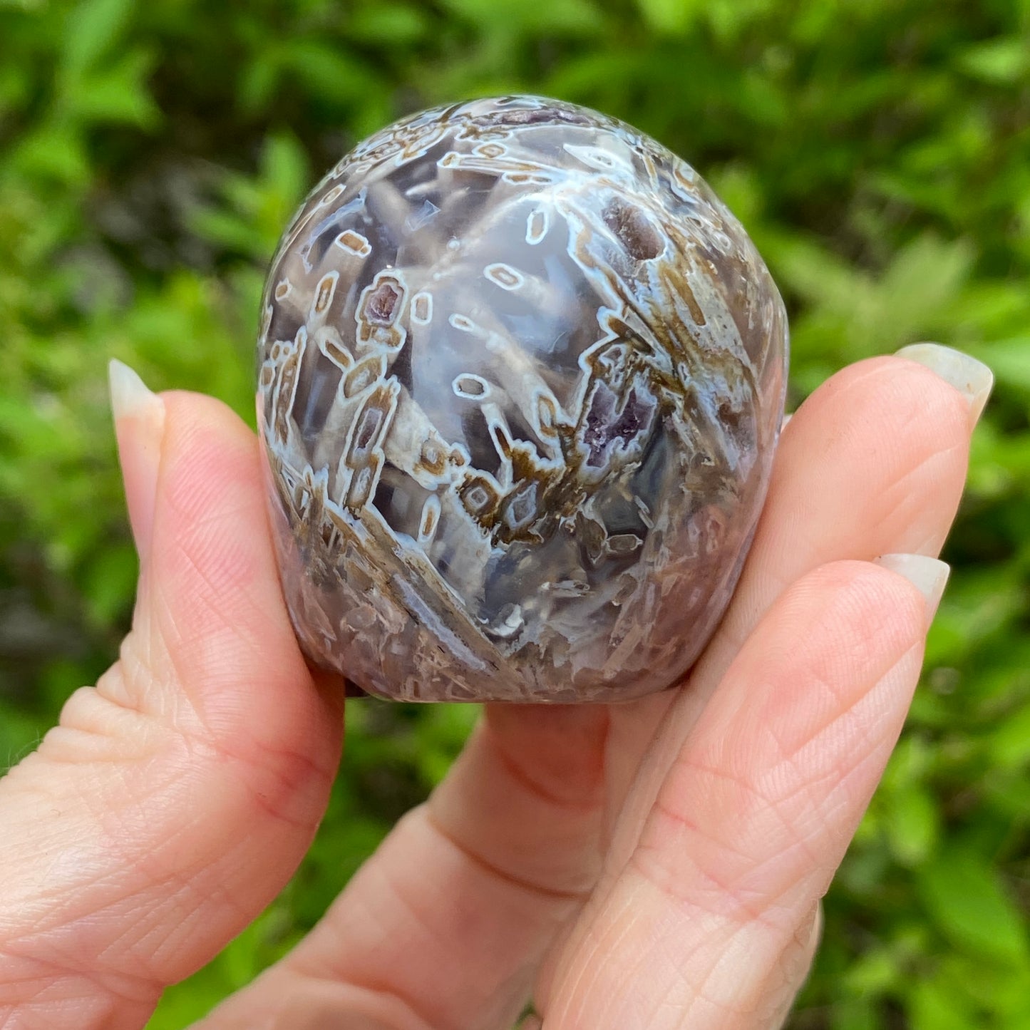 Turkish Stick Agate Skull, 2.1in