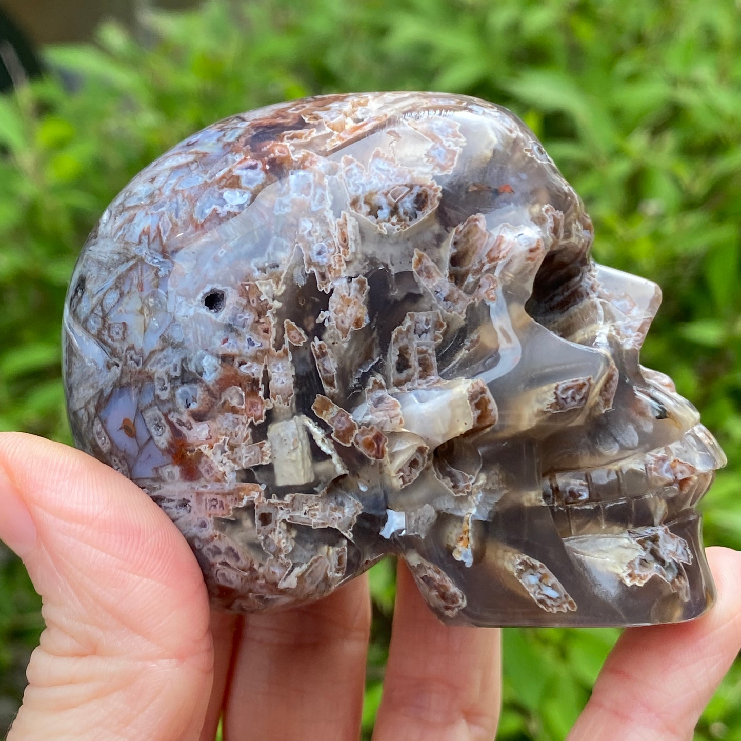 Turkish Stick Agate Skull, 3.2in