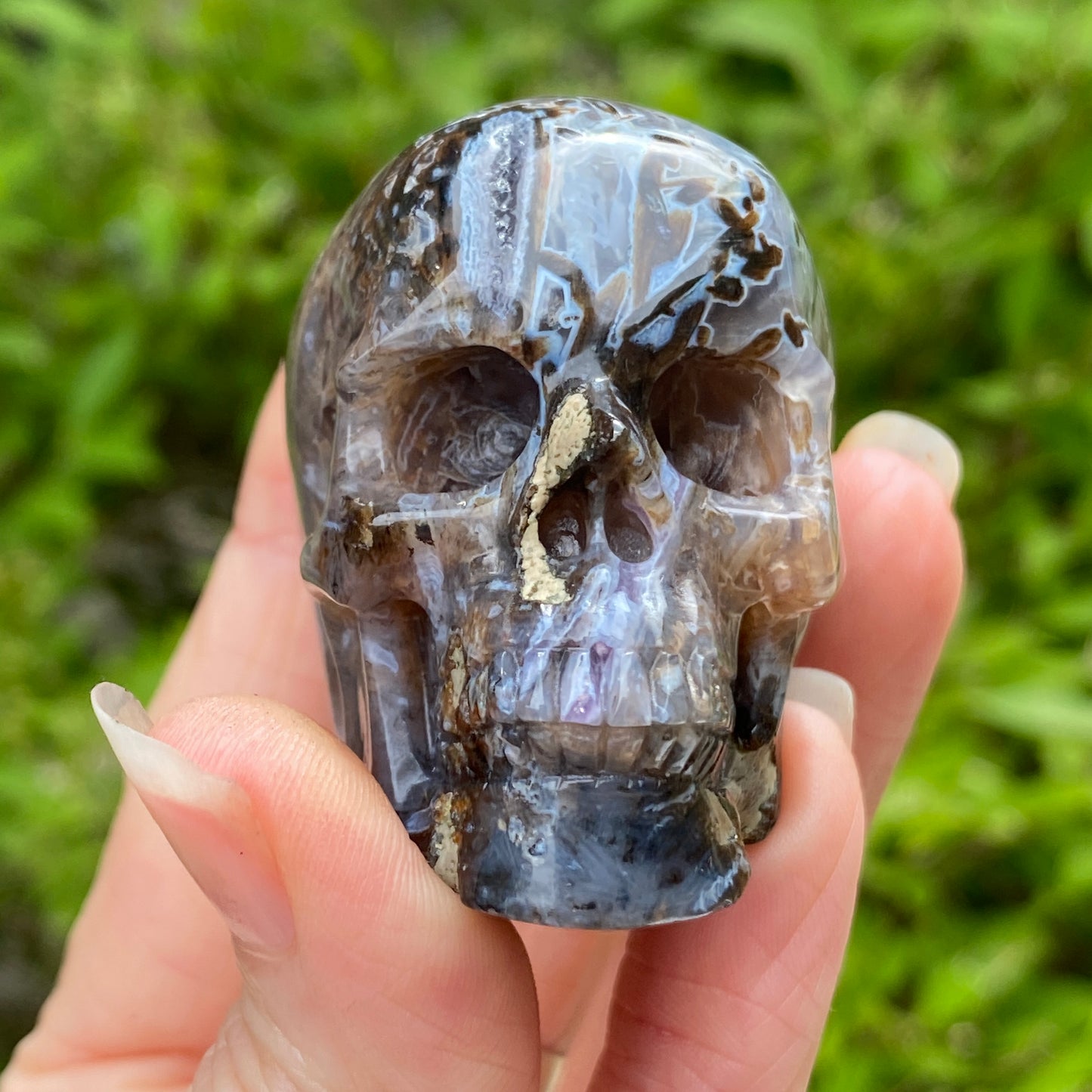 Turkish Stick Agate Skull, 2.1in