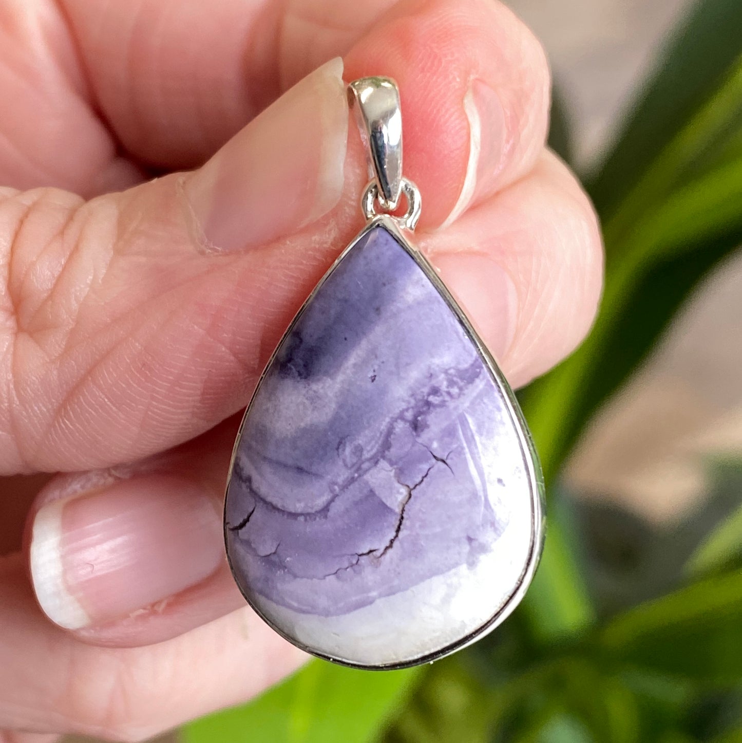 Tiffany Stone Pendant, .925 Sterling Silver