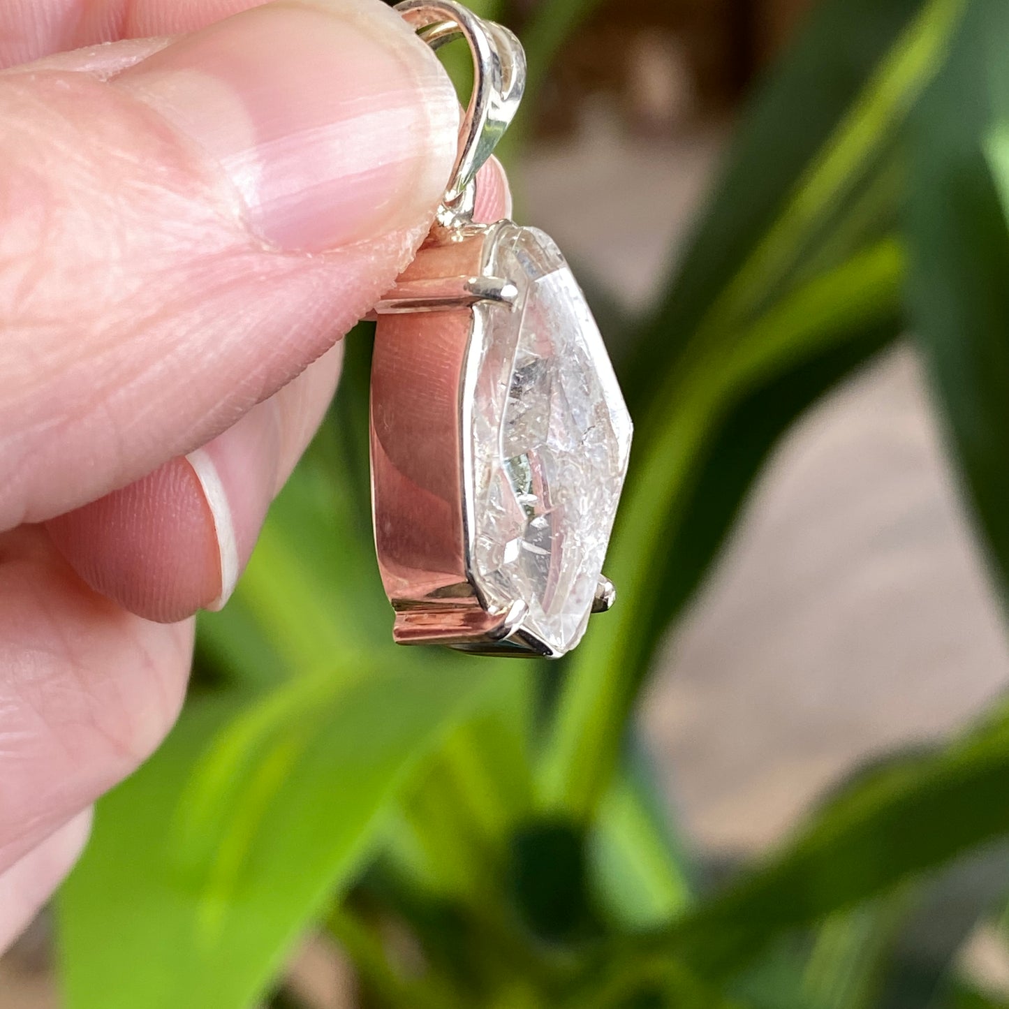 Herkimer Diamond Pendant, .925 Sterling Silver