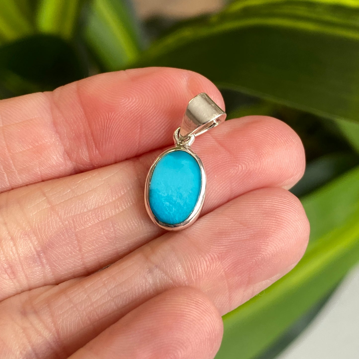 Cloud Mine Turquoise Pendant, .925 Sterling Silver
