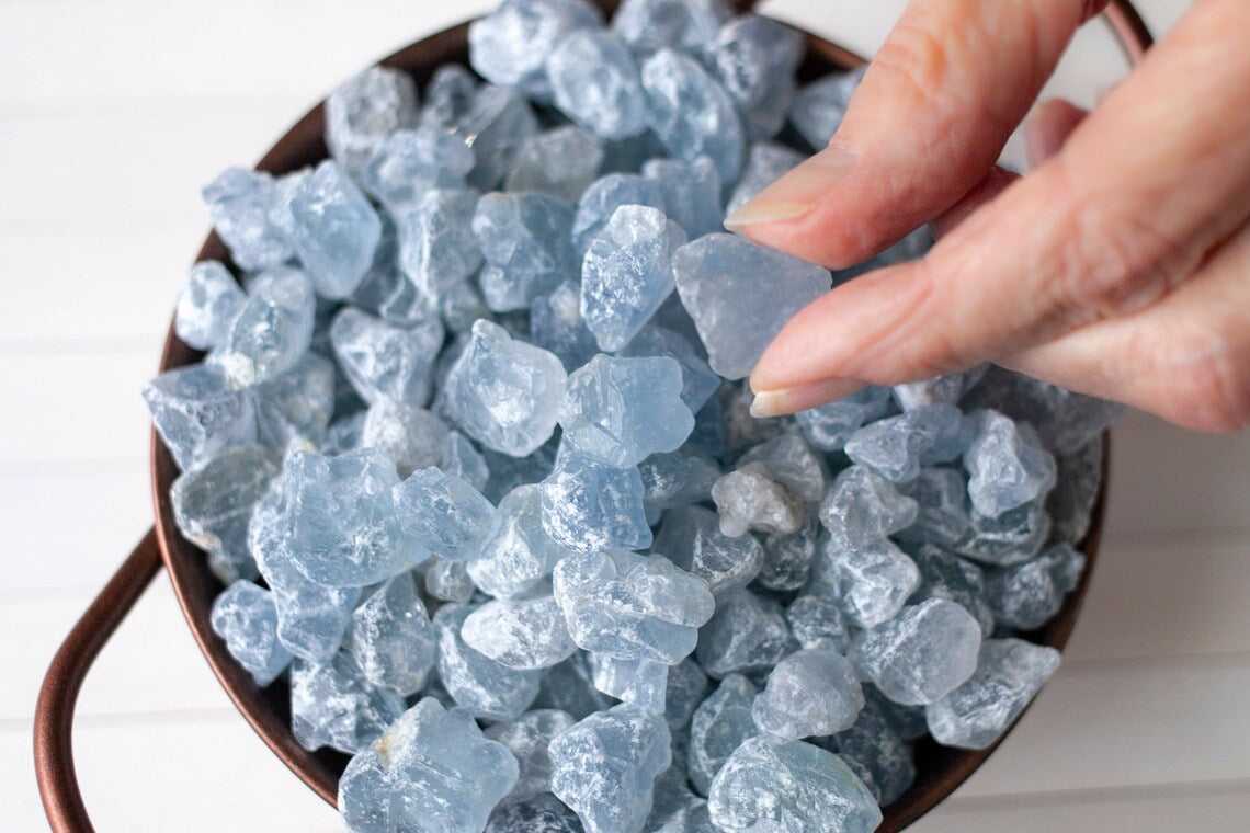 Rough Celestite Crystal, Bulk Options