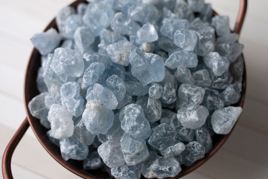 Rough Celestite Crystal, Bulk Options