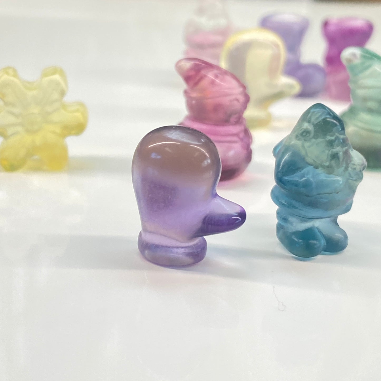 Tiny Fluorite Christmas Carving