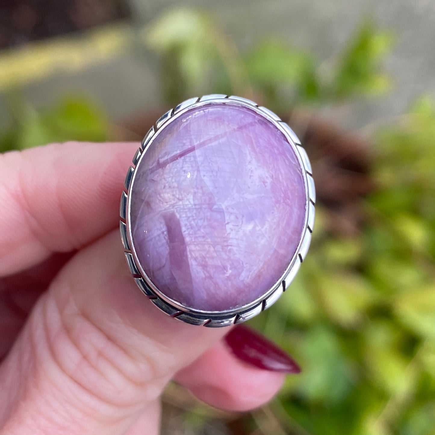 Stunning Pink Star Sapphire Ring, Size 7, Sterling Silver