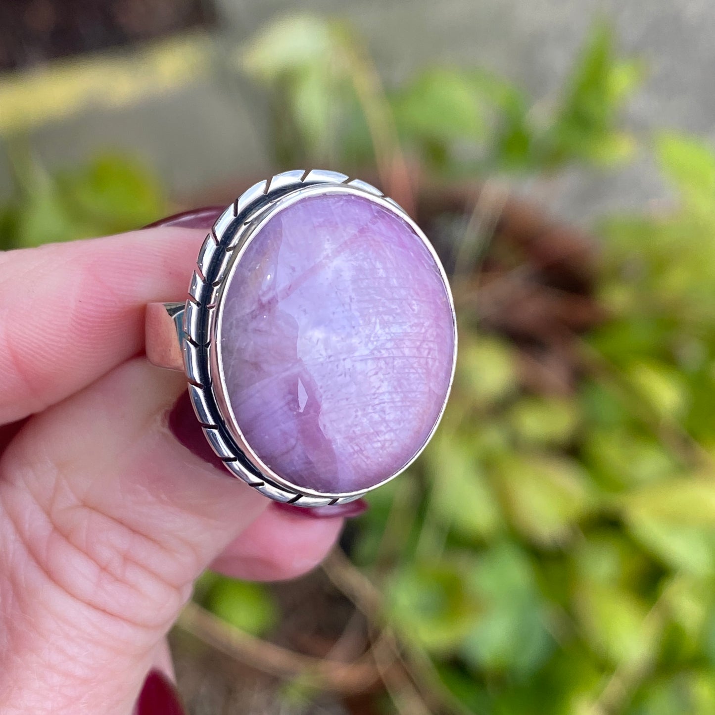 Stunning Pink Star Sapphire Ring, Size 7, Sterling Silver