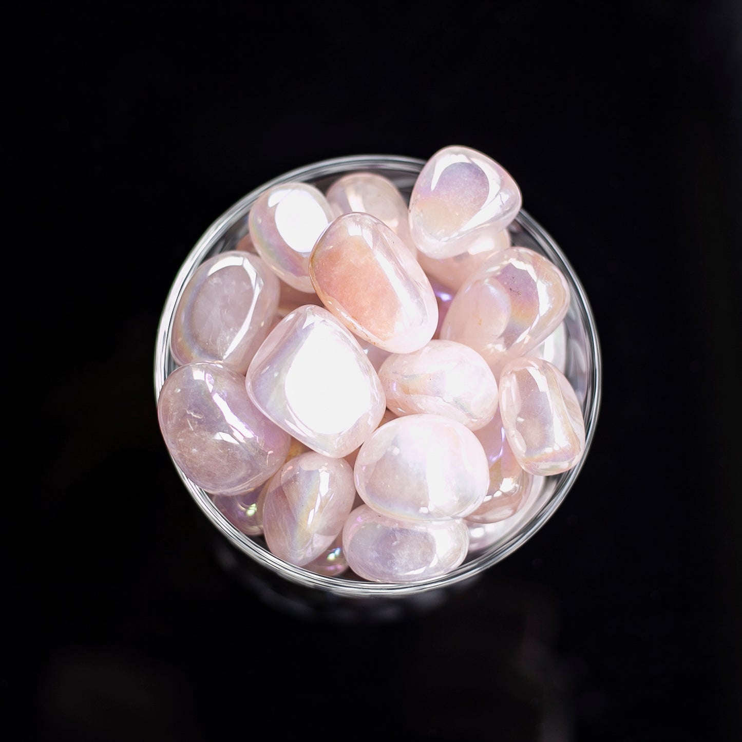 Rose Angel Aura Quartz Stone (Electroplated)