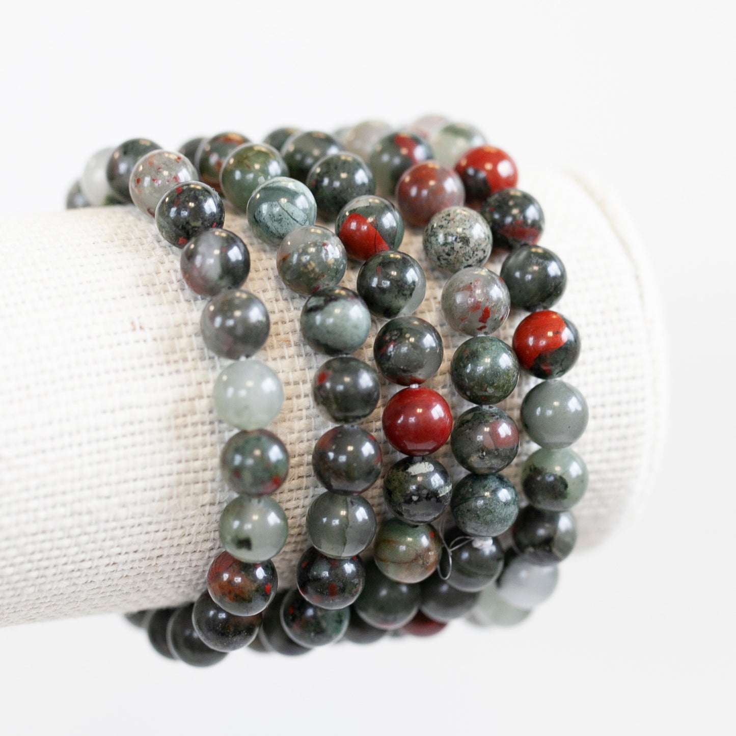 Bloodstone Bracelet, 8mm African Bloodstone