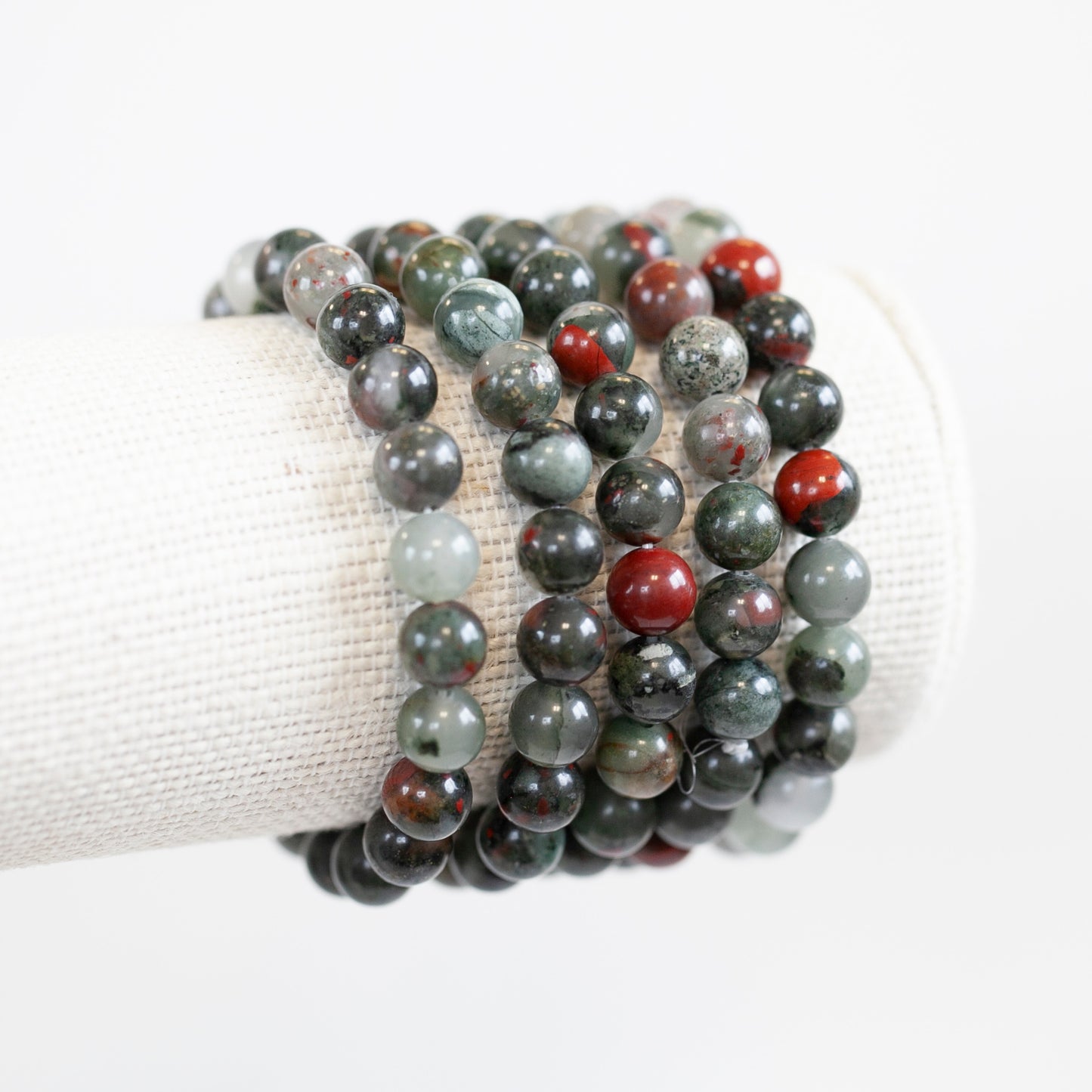 Bloodstone Bracelet, 8mm African Bloodstone
