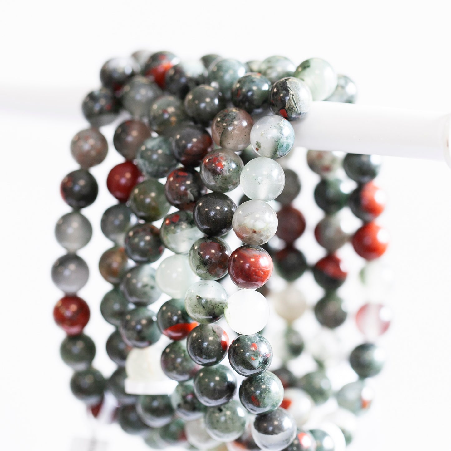 Bloodstone Bracelet, 8mm African Bloodstone