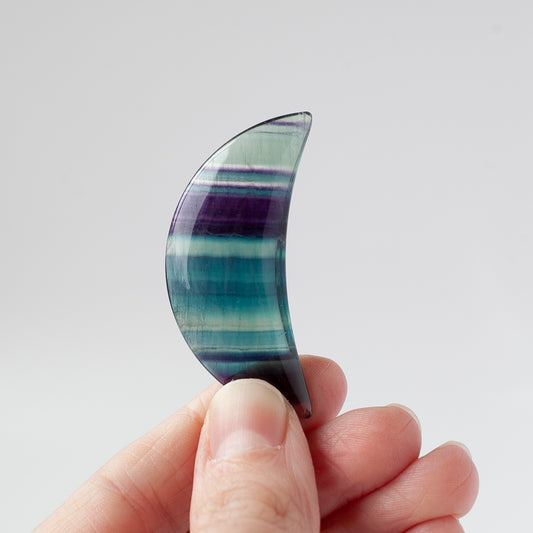 Fluorite Moon, Rainbow or Lavender Color