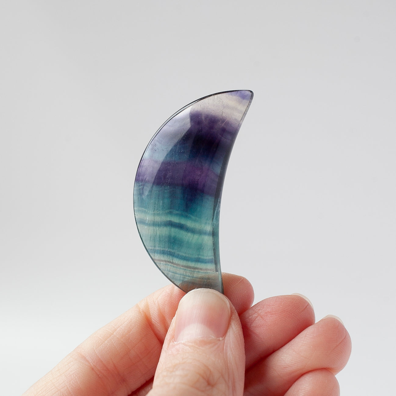Fluorite Moon, Rainbow or Lavender Color