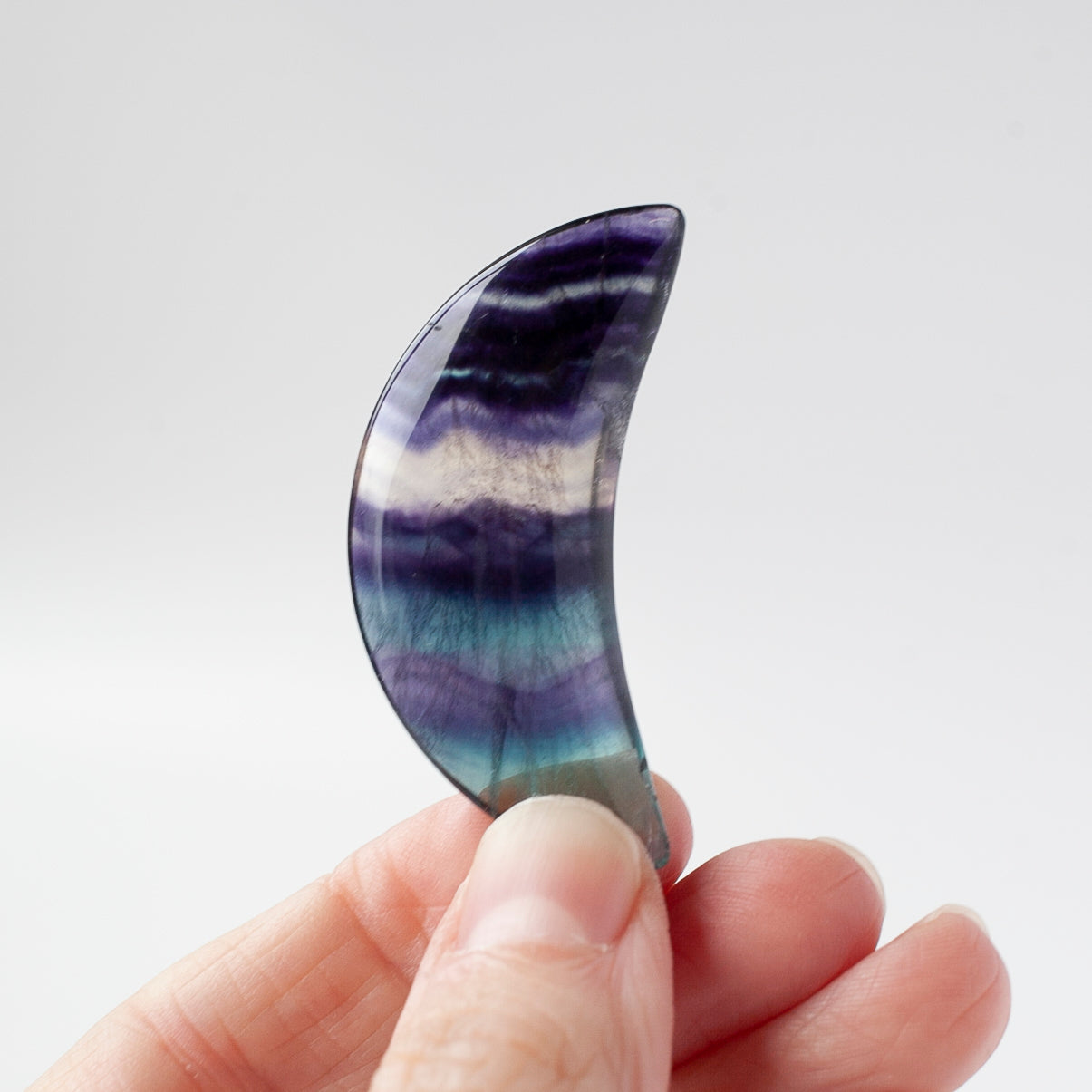 Fluorite Moon, Rainbow or Lavender Color