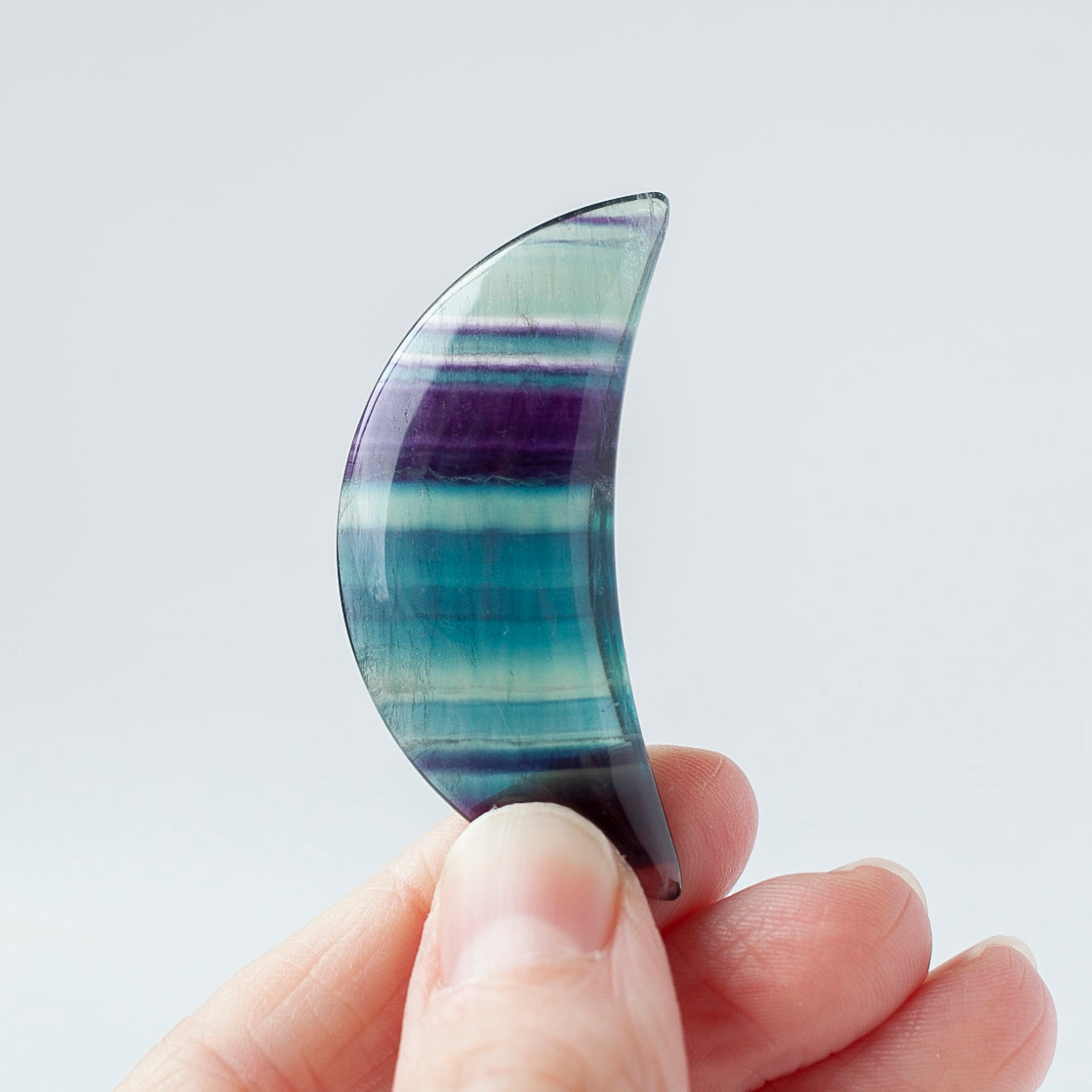 Fluorite Moon, Rainbow or Lavender Color