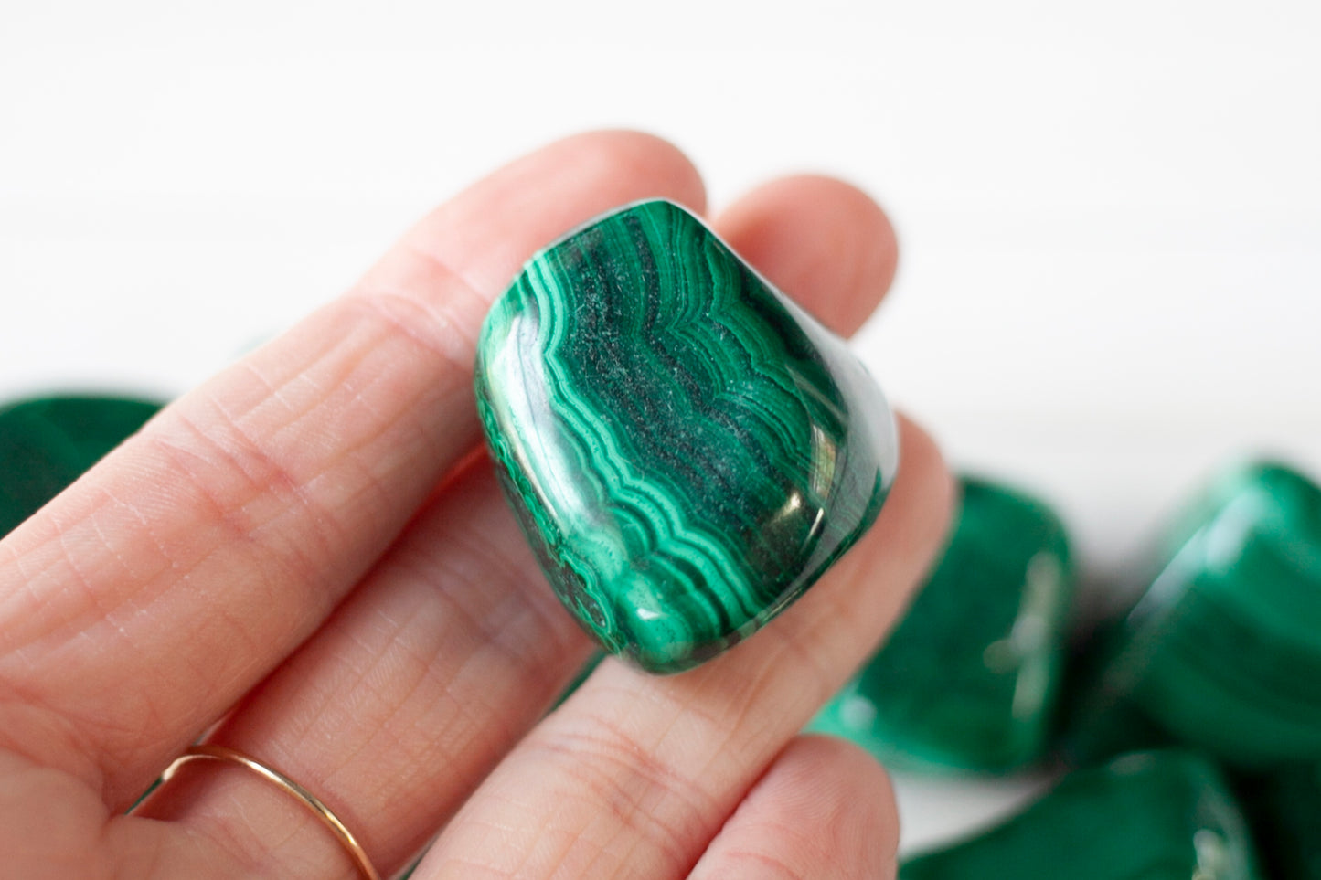 striped malachite stone