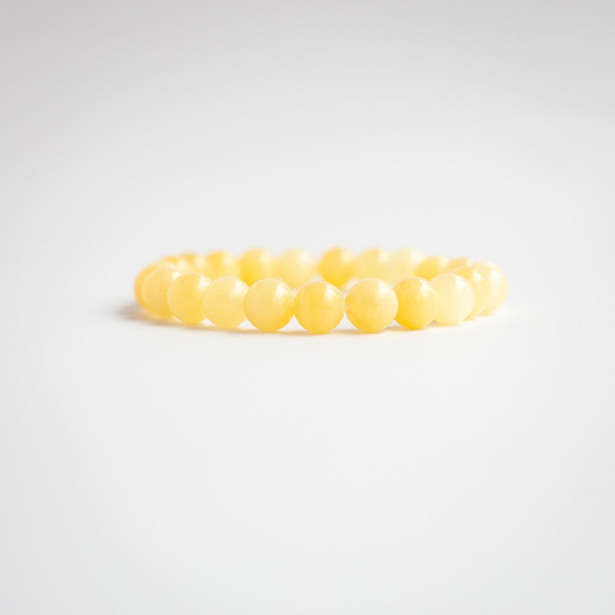Orange Calcite Bead Bracelet 8mm
