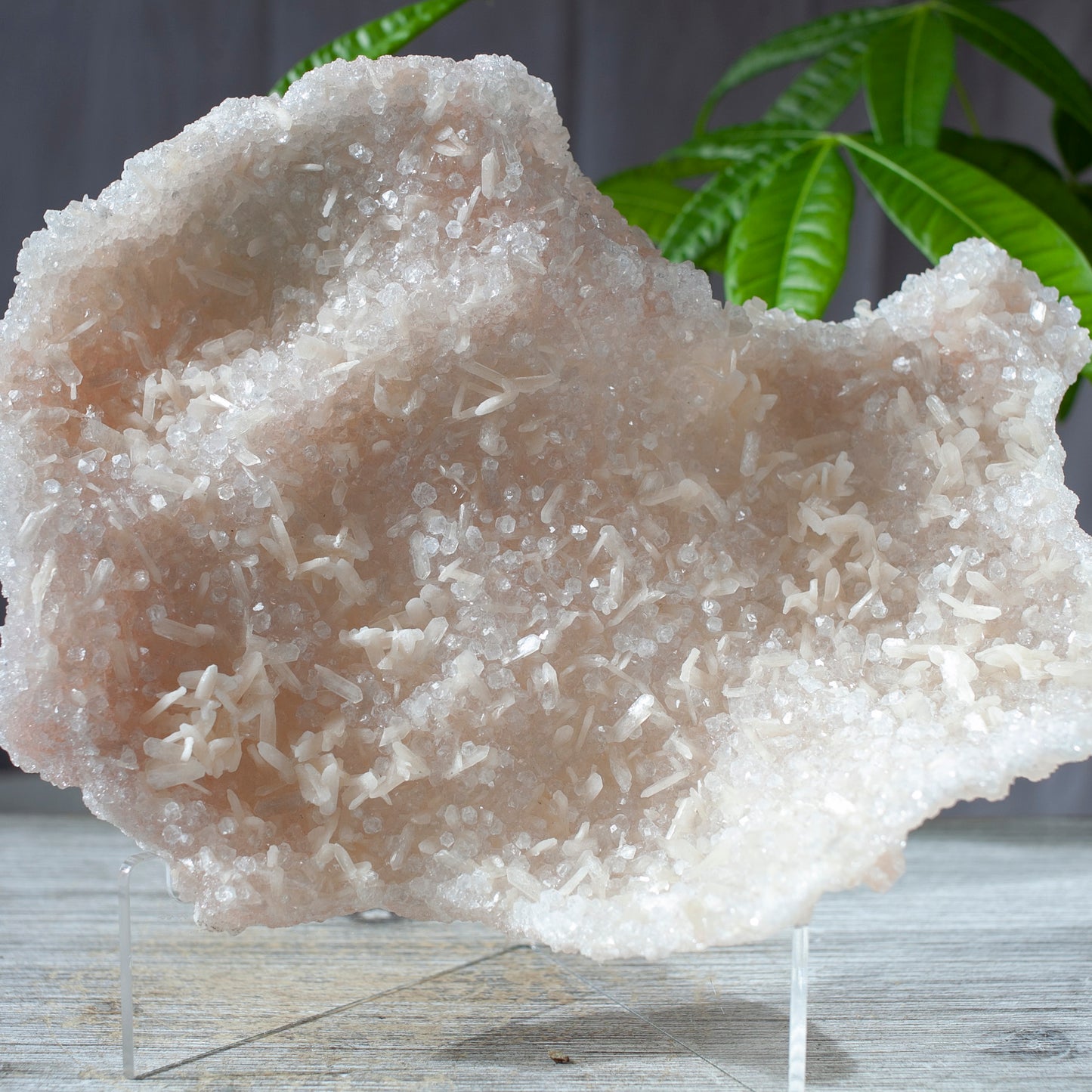 Beautiful Pink Apophyllite Plate with Stilbite